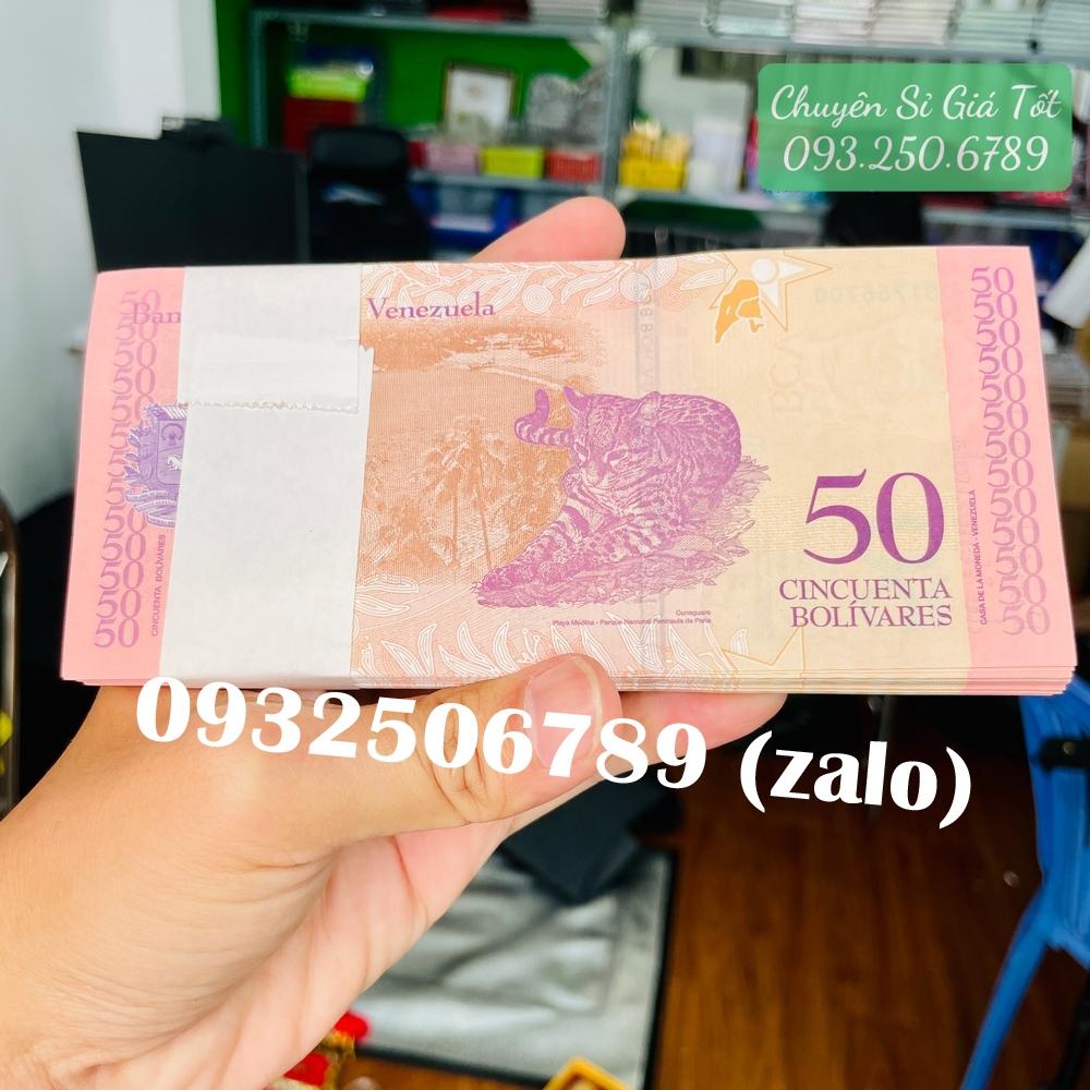 Set 10 tờ Tiền Phong Thủy Hình Con Mèo 50 Bolivares Venezuela 2023, tặng bao lì xì, Lì Xì Tết - NELI