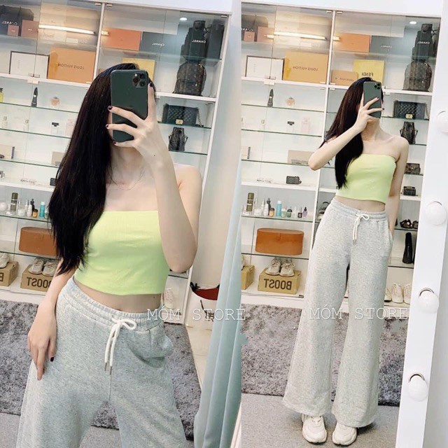 Quần Ống Rộng Suông Nữ Phối Dây Trendy Ullzang Unisex Nam Nữ, Quần Thun da cá dáng ống suông, ống rộng thiết kế basic chun co giãn, Quần thun ống rộng siêu hack dáng chất thun da cá dày dặn kèm ảnh thật shop tự chụp