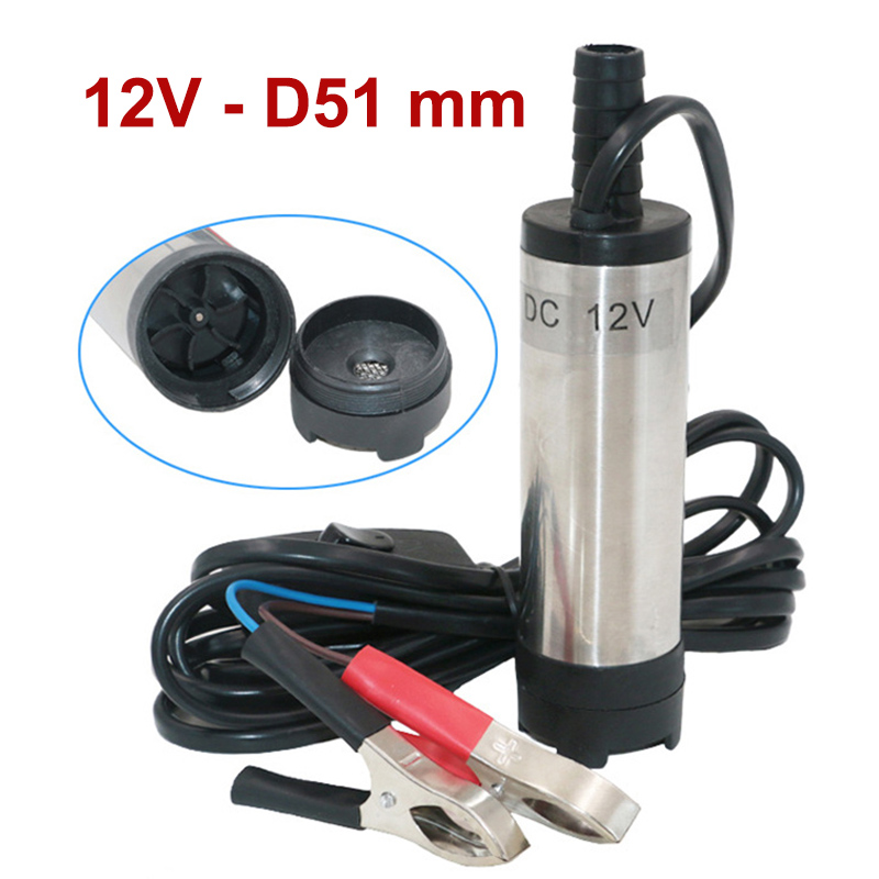 Máy bơm dầu nhớt chìm loại đường kính D51mm-12VDC