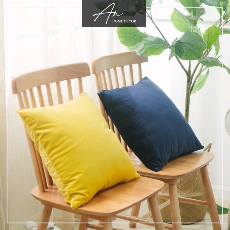 Vỏ bao gối tựa nhung sofa vuông 45*45 (Chỉ gồm vỏ gối vuông không kèm ruột