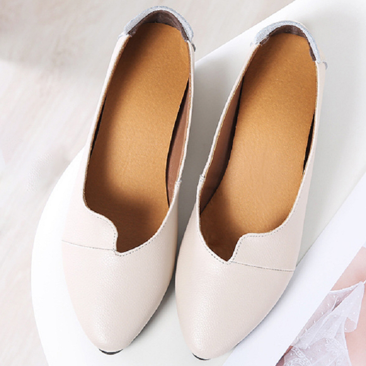 Women's pointed toe flat shoes comfortable soft loafer