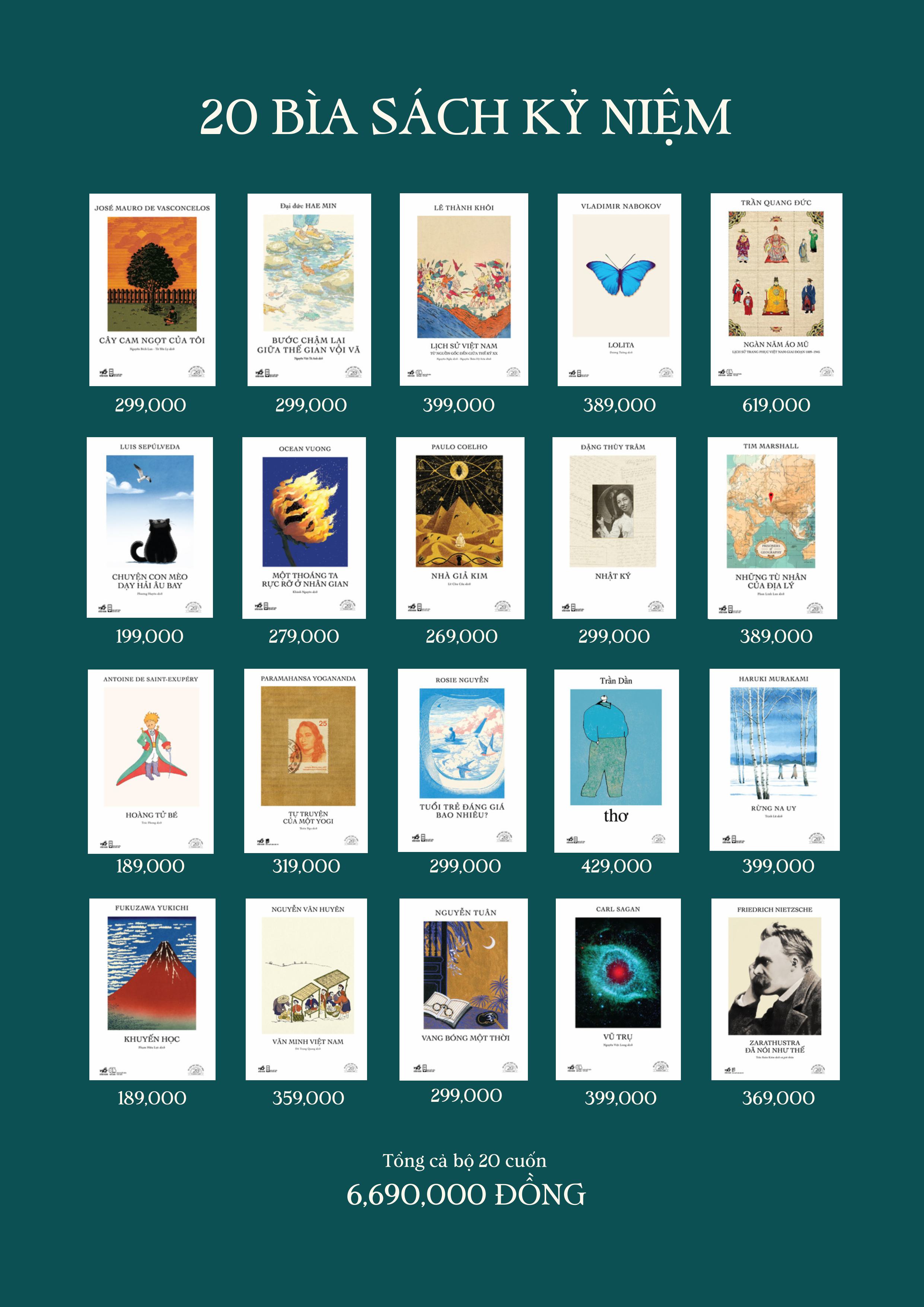 TRỌN BỘ 20 ẤN PHẨM ĐẶC BIỆT KỶ NIỆM 20 NĂM NHÃ NAM - Nhiều tác giả - Nhã Nam