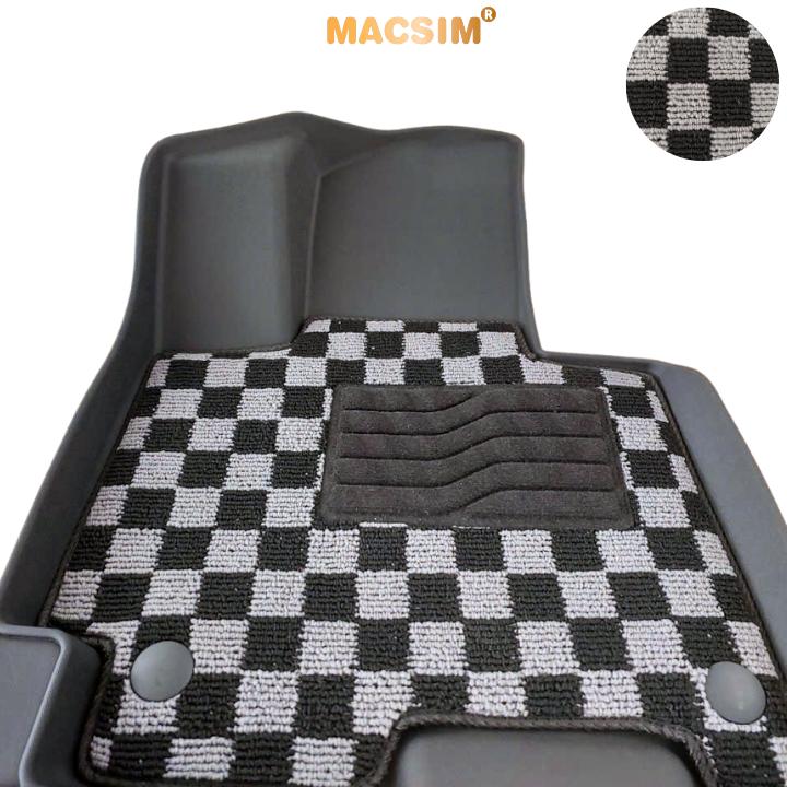 Thảm Lót Sàn 2 Lớp TPE Macsim Huyndai Tucson 2022+ Chuẩn Form, Bền, Không Mùi ( dệt thô caro 2 lớp sd3 ct)