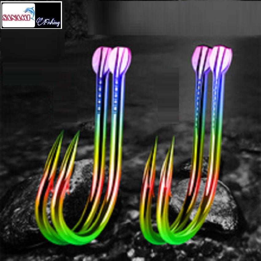 Lưỡi Câu Cá CJF, Lưỡi Câu TiTan 7 Màu Có Ngạnh Cao Cấp Chuyên Câu Đài,Câu Đơn LC-8