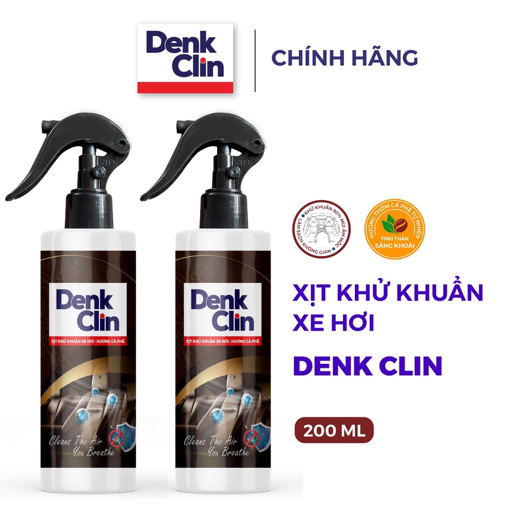 Xịt khử mùi, khử khuẩn ô tô Denk Clin 200ml