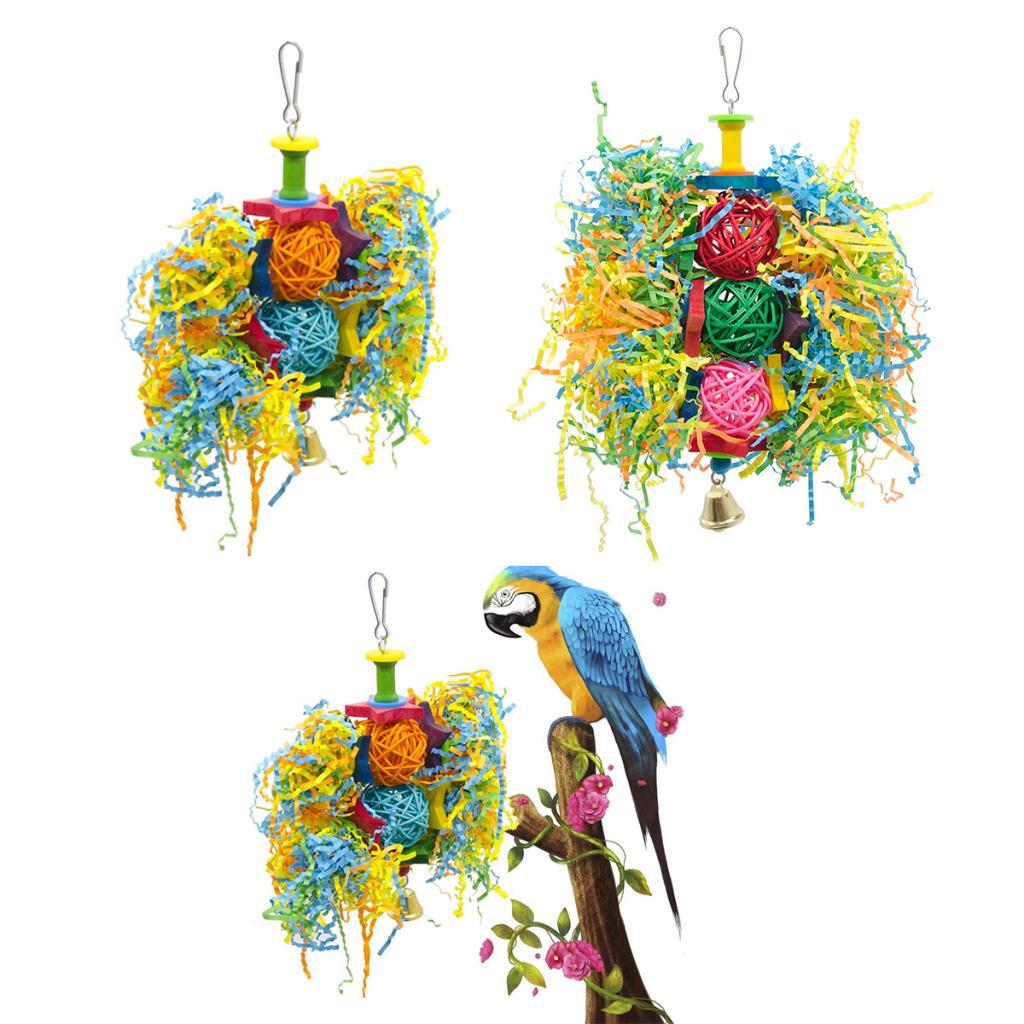 Bird Chewing Toys Foraging Hanging Toy For Small Medium Large Birds Parrot S