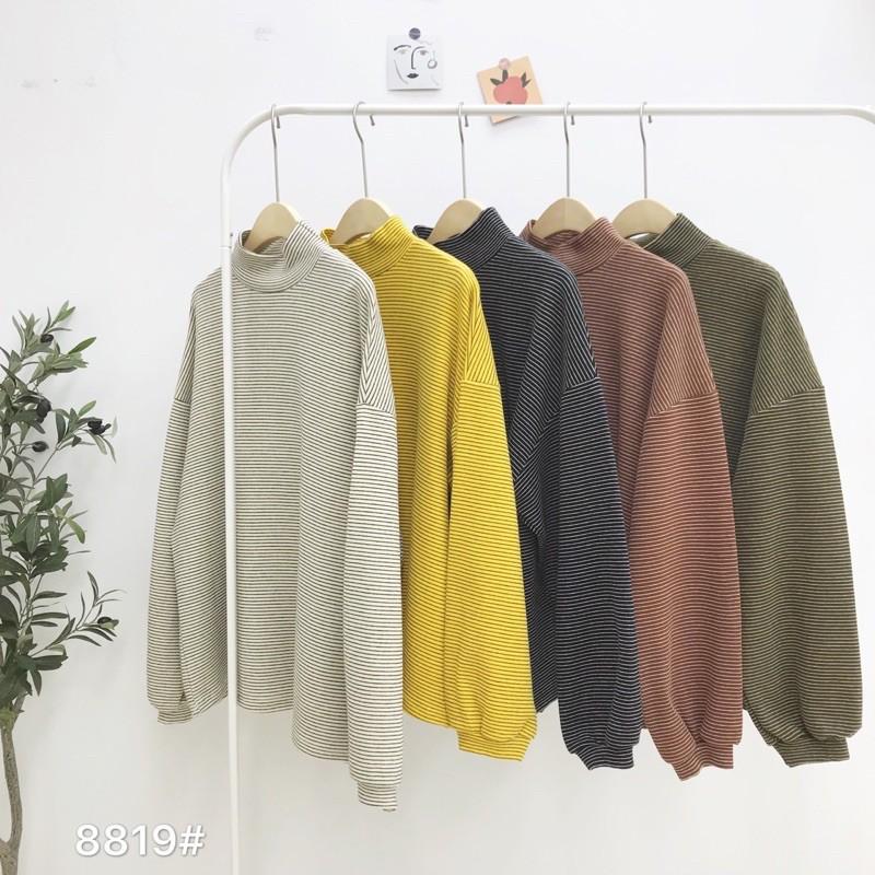 Áo kẻ tay bồng kẻ hót có 5 màu cơ bản dành cho nữ