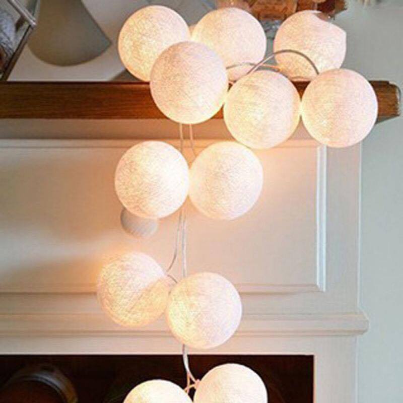 Dây đèn led 20 quả cầu nhiều màu trang trí siêu đẹp dài 2m2