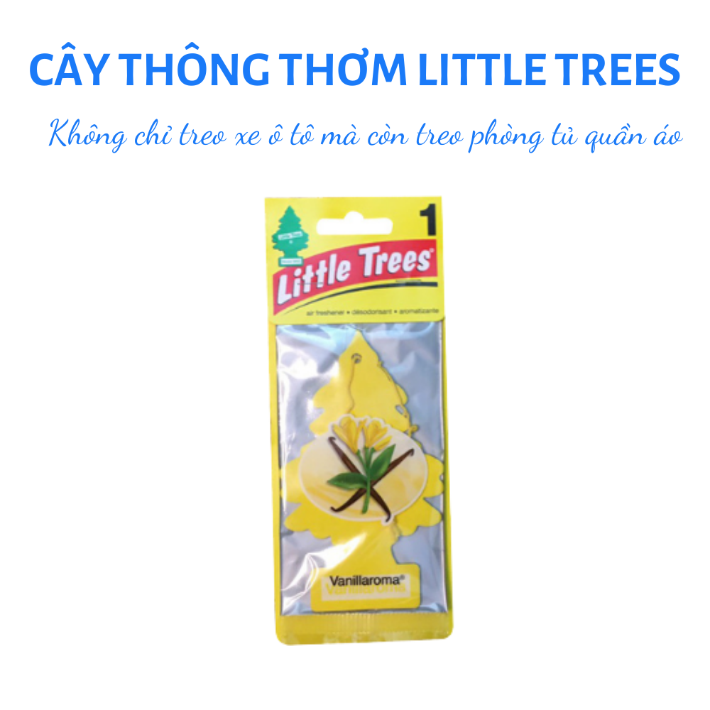 Cây Thông Thơm Treo Xe Little Trees Mùi Vanillaroma - Black Ice - Lavender Cho Hương Thơm Nhẹ Nhàng