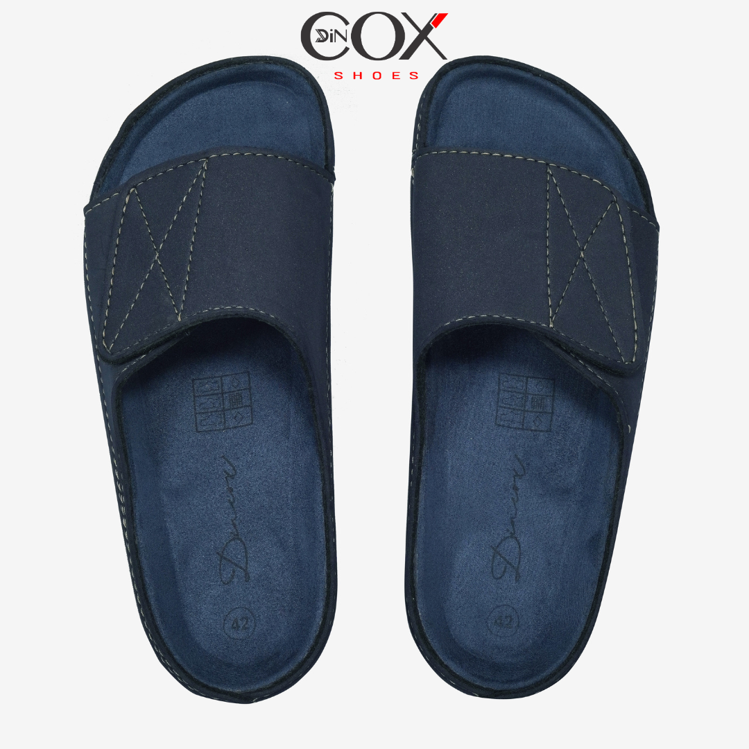 Dép Đế Trấu Nam 1 Quai Dán DC07 Navy Thời Trang Dincox