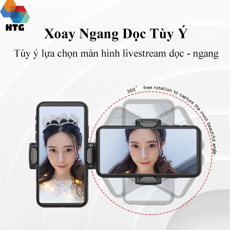 Giá đỡ kẹp điện thoại đôi CYKE C2, hỗ trợ livestream, quay phim video bằng điện thoại, máy tính bảng nhiều máy cùng lúc, gắn xe đạp, hàng chính hãng