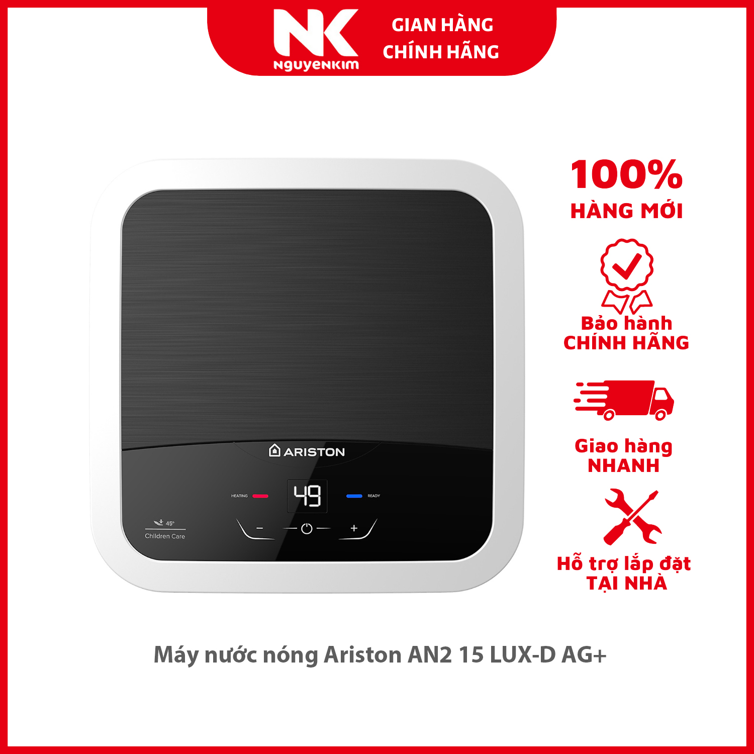 Máy nước nóng Ariston AN2 15 LUX-D AG+ - Hàng chính hãng