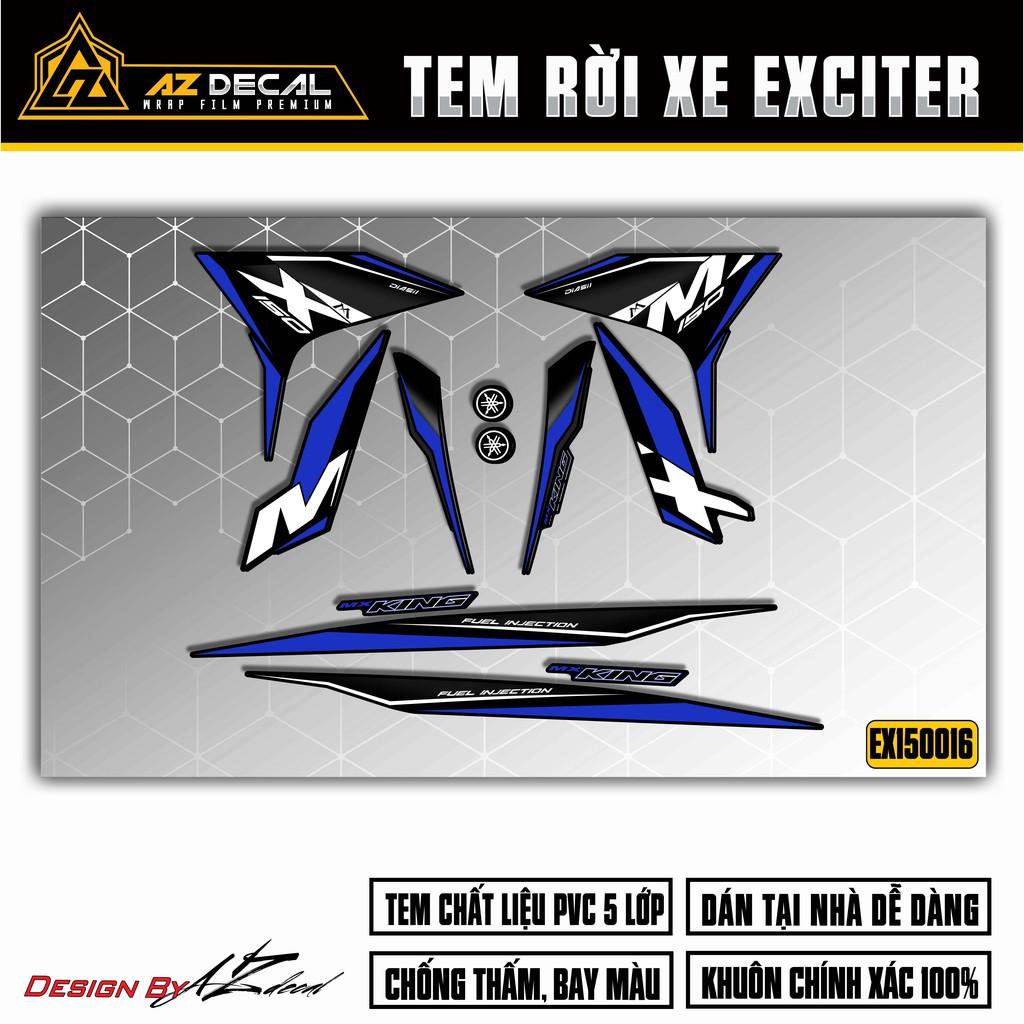 Tem Rời Xe Exciter 150 Mẫu MX KING 02 | EX15016 | Decal Chế Dán Ex Chống Nước, Bền Màu, Dễ Dán Tại Nhà