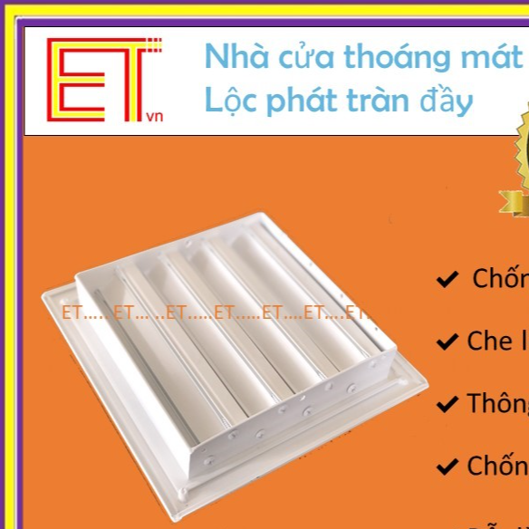 Chớp ô thoáng ngoài trời CHỐNG HẮT MƯA đa năng, chất liệu nhôm sơn tĩnh điện, siêu bền, không biến đổi màu, cho quạt thông gió, lỗ thoáng, lam gió