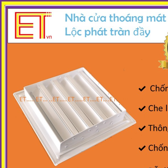 Chớp ô thoáng ngoài trời CHỐNG HẮT MƯA đa năng, chất liệu nhôm sơn tĩnh điện, siêu bền, không biến đổi màu,  cho quạt thông gió, lỗ thoáng, lam gió