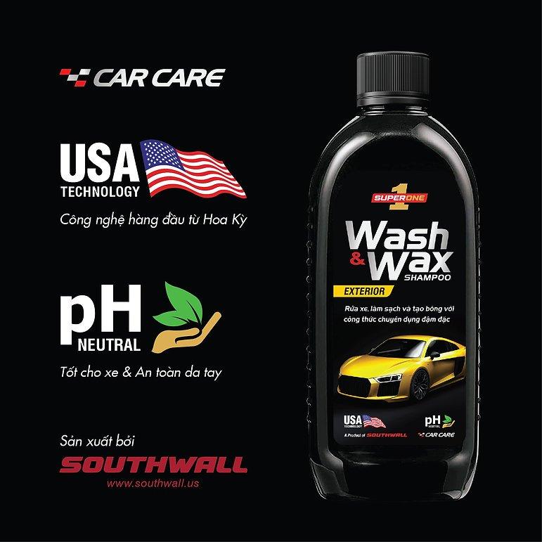 Nước Rửa Xe Và Phủ Bóng Super One Wash And Wax Shampoo – Exterior