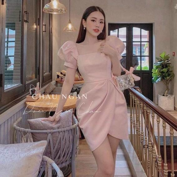 Đầm Ôm Body Cổ Vuông Tay Phồng Đặc biệt với màu sắc tươi trẻ