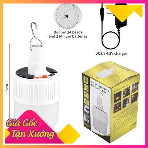 Bóng Đèn Buld Tích Điện V51 Siêu Sáng 2 Chế Độ Sạc Pin Và Năng Lượng Mặt Trời TP'S