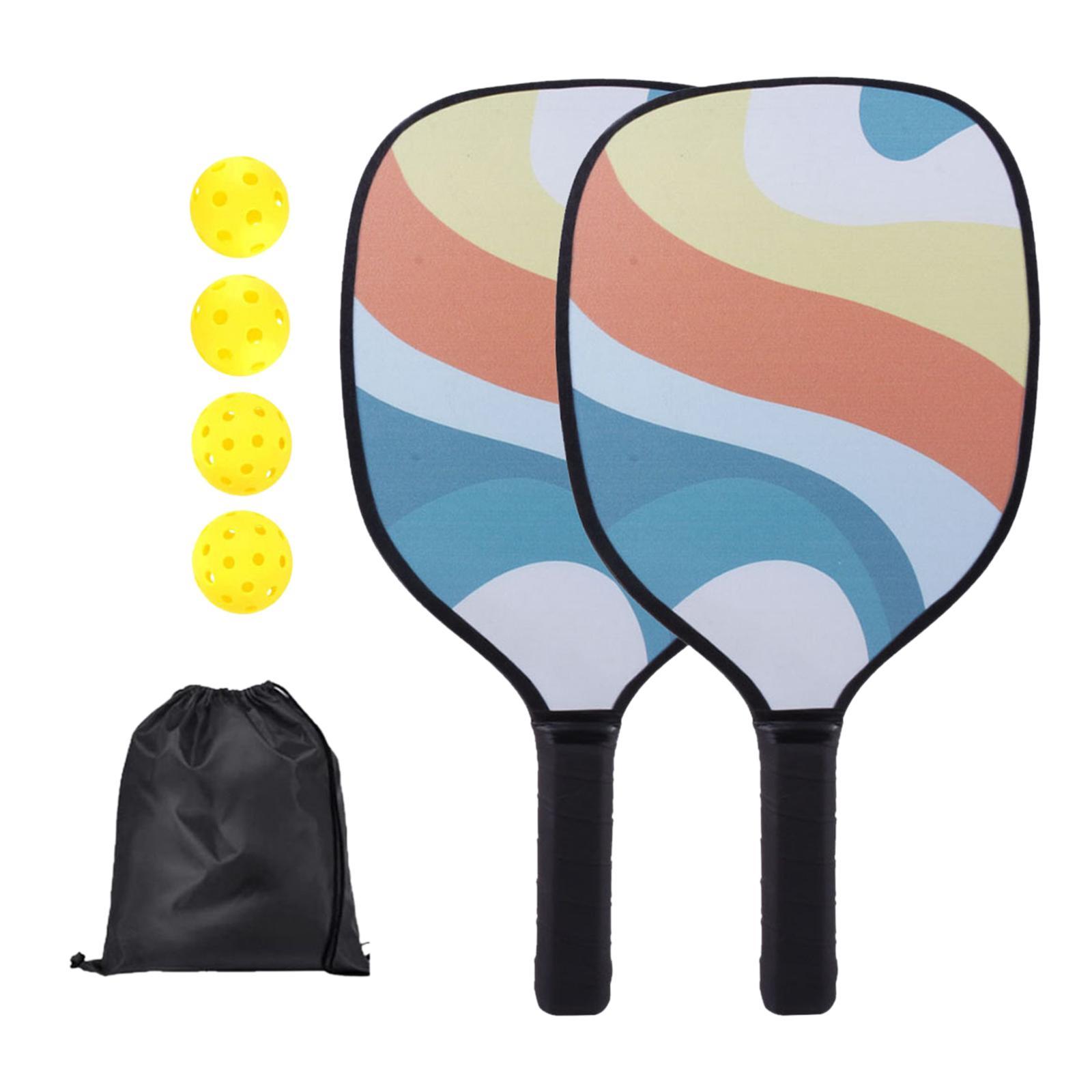 2x Pickleball Paddles Set with 4 Balls and Bag for Men Women Indoor Outdoor