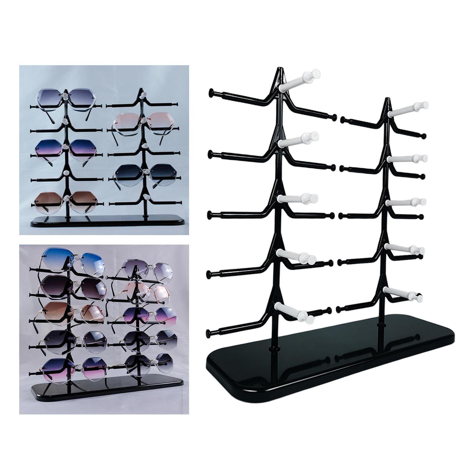 10 Pairs Sunglasses Display Rack Eyeglass Glasses Stand Holder