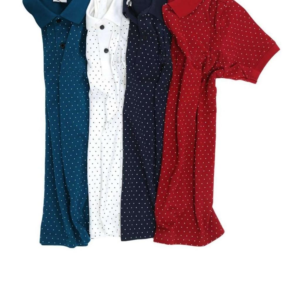 Áo thun nam polo cá sấu có cổ dáng ôm