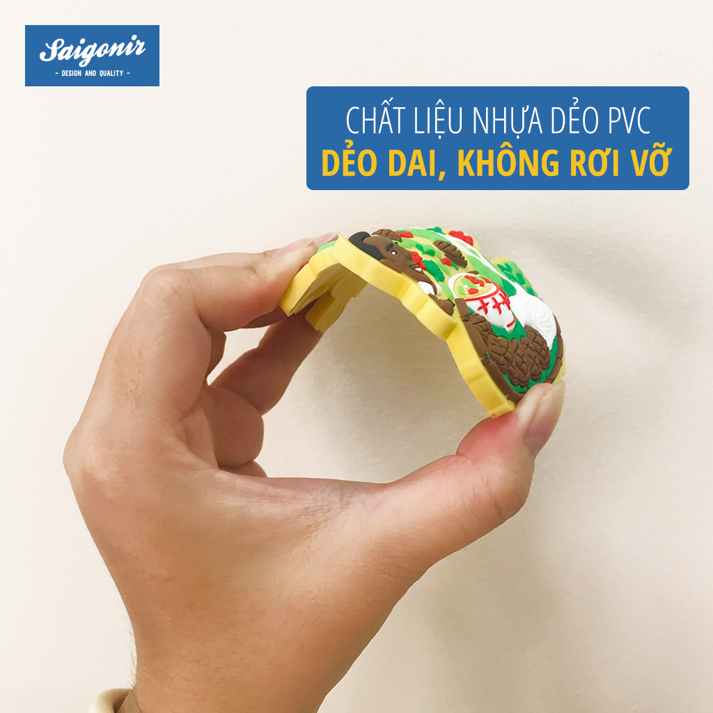 Nam Châm Hít Tủ Lạnh Saigonir Hình Bún chả Obama Chất Liệu Nhựa Dẻo PVC Kích Thước 8*9.3cm Phù Hợp Làm Quà Sinh Nhật, Quà Lưu Niệm Cho Người Nước Ngoài