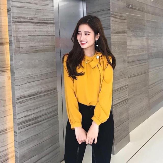 Áo Sơmi dài tay phong cách bánh bèo
