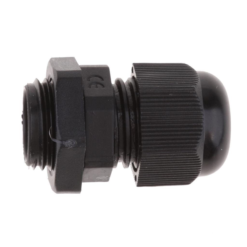10 PC Chống Nước IP68 Nylon Tuyến Khớp Trắng Đầu Nối Dây M16
