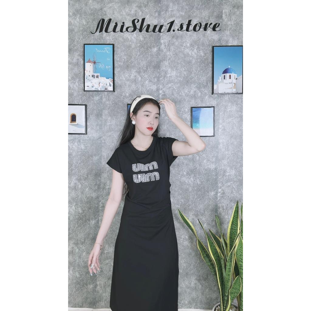 Đầm body, Váy body đính đá thêu chữ