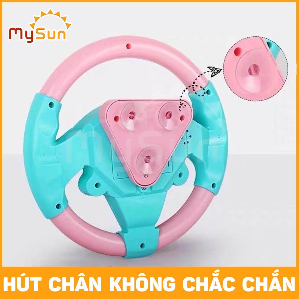 Vô lăng đồ chơi cho bé gắn xe ô tô có nhạc trẻ em [Tặng Pin] MySun