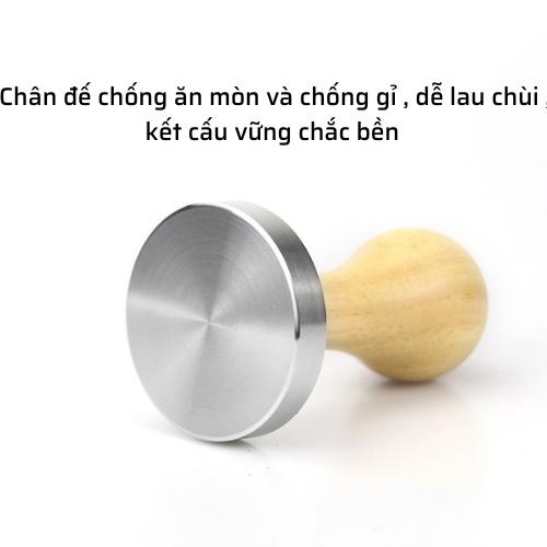 Tamper 58mm Tay nén cà phê thích hợp pha cho Espresso có nhiều loại đường kính khác nhau 51-53-58mm