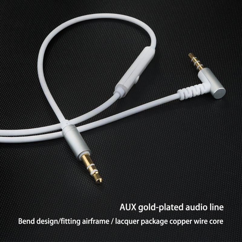 Dây Cáp Âm Thanh Nối Dài Jack Cắm 3.5mm Mạ Vàng Với Mic Dành Cho Xe Hơi