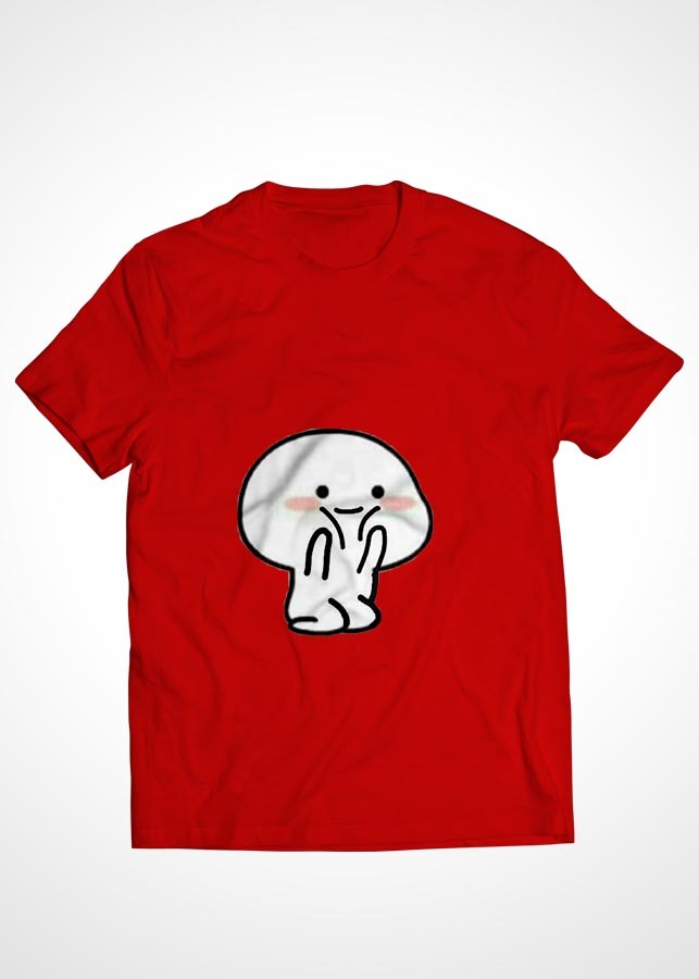 Áo thun cặp đôi Cotton màu đỏ in hình mẫu 31
