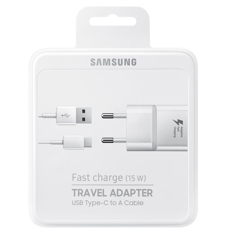 Bộ Adapter sạc nhanh  Samsung 15W kèm cáp Type-C - TA20EW - Hàng Chính Hãng