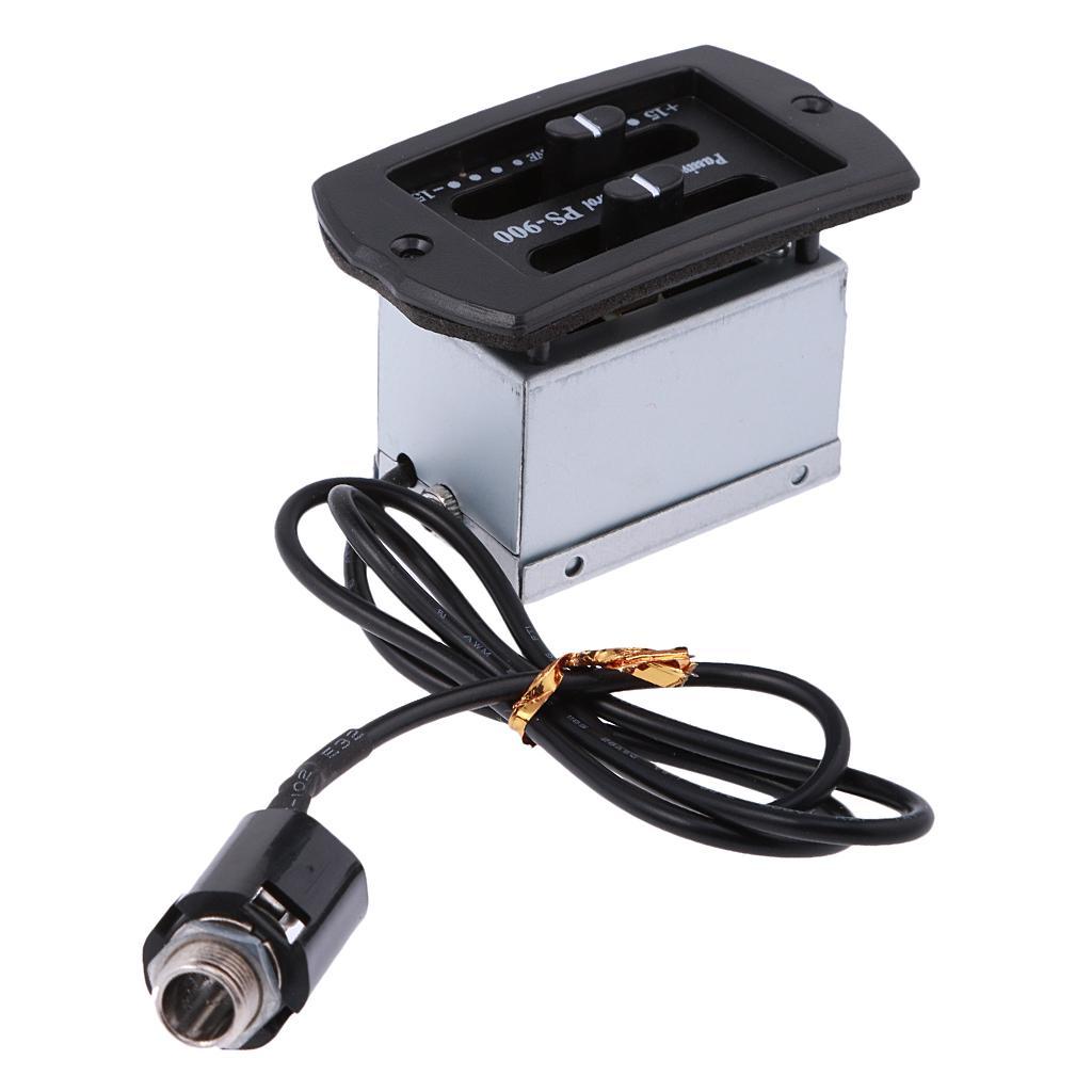 2-Band Preamplifier EQ Equalizer Pickup for Acoustic Guitar Parts