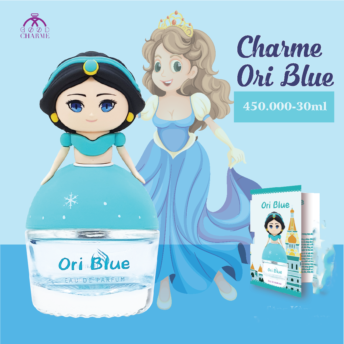 Nước Hoa Bé Gái Charme Ori Blue 30ml (Chai Trưng Bày Ko Hộp)