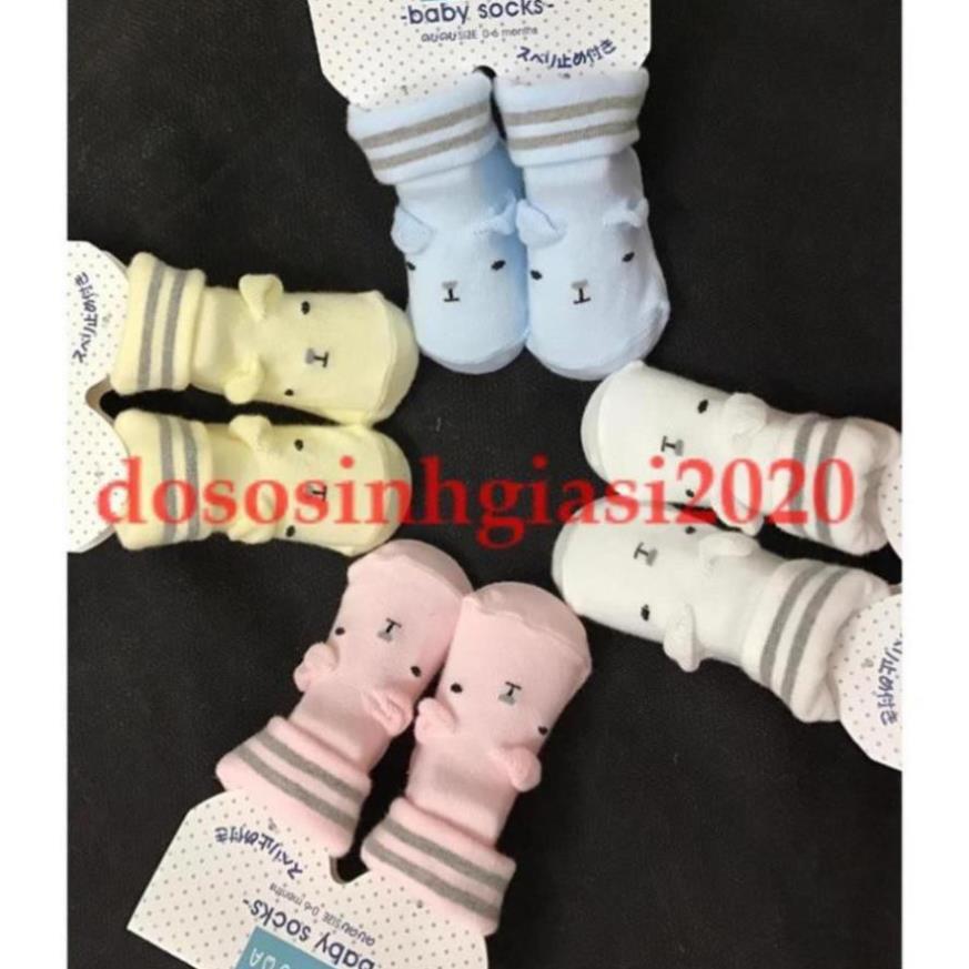 Set 3 đôi vớ sơ sinh baby 0-6 tháng cho be