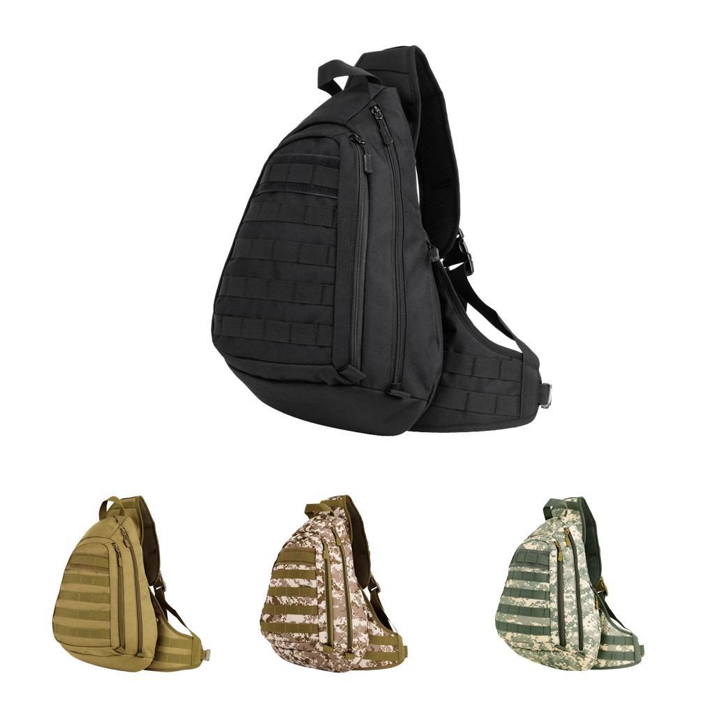 Durable, Adjustable,Large Capacity, Multifunctional Outdoor MOLLE Single Shouder Bag Chest Pack Crossbody Bag Mountaineering Hiking Backpacks Rucksacks Pouch