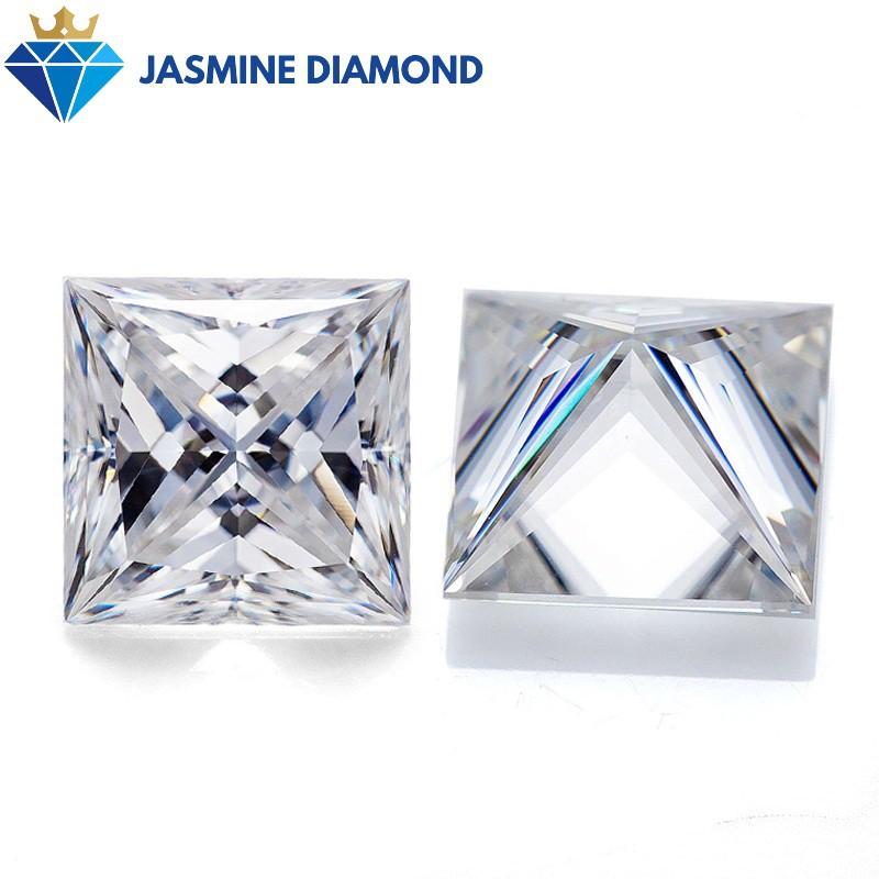 Kim cương nhân tạo Mỹ Moissanite giác cắt Princess