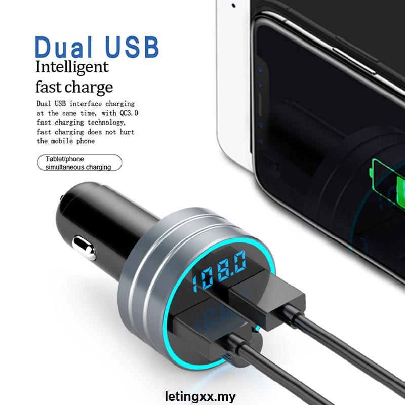 Máy Nghe Nhạc Mp3 Kết Nối Bluetooth 5.0 Usb Qc3.0 Cho Xe Hơi