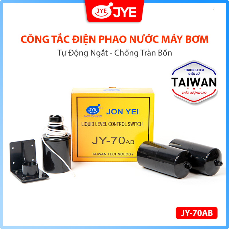 Công Tắt Điện Phao Nước JYE (JY-70AB) Chống Tràn Bồn Nước Tự Động, Phao Điện Thông Minh Tự Ngắt - Hàng Chính Hãng