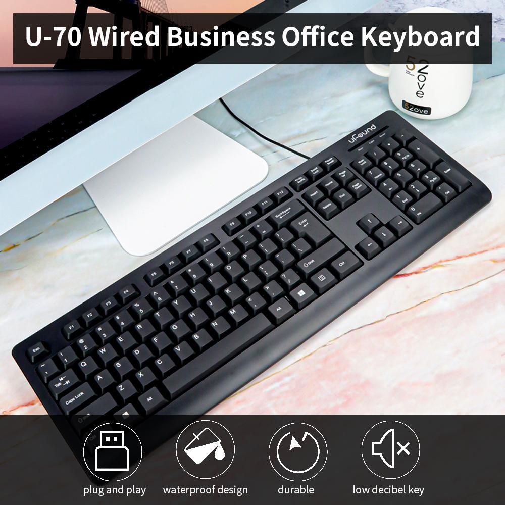 106 phím Bàn phím uFound U-70 hỗ trợ USB decibel thấp cho nhà / Văn phòng