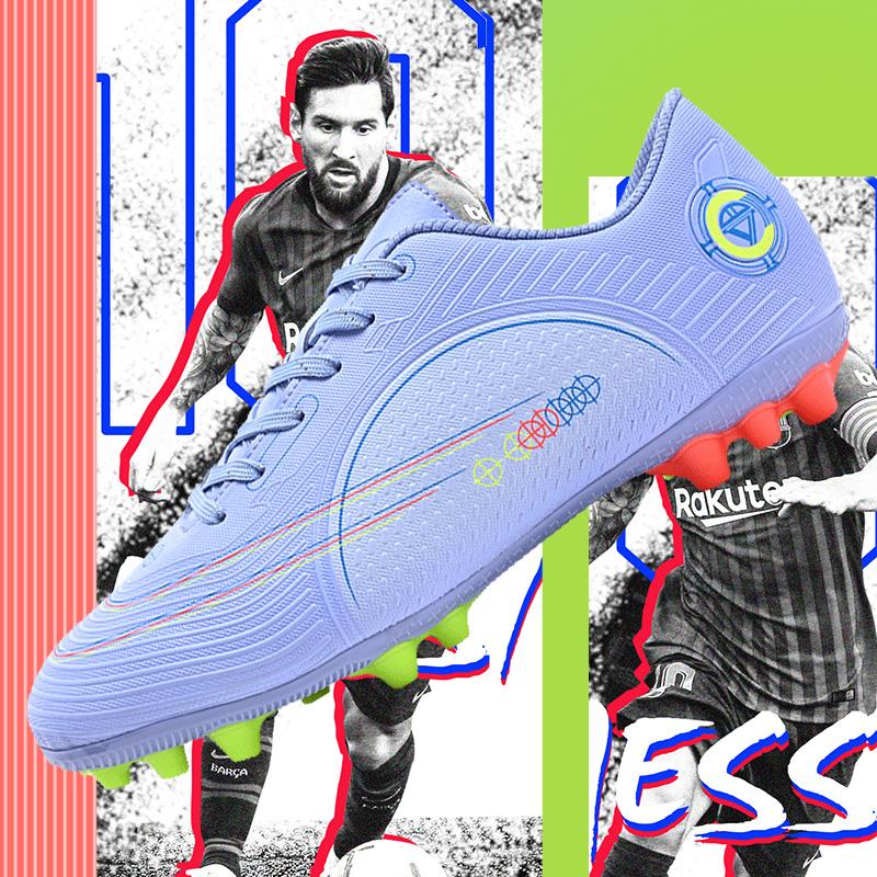 LSYAAAAA Giày bóng đá ngoài trời nam mới dành cho người lớn Breathable Longstud Boys Mắt cá chân thấp Đào tạo bóng đá Boots Sneaker Kích thước EUR 34-45