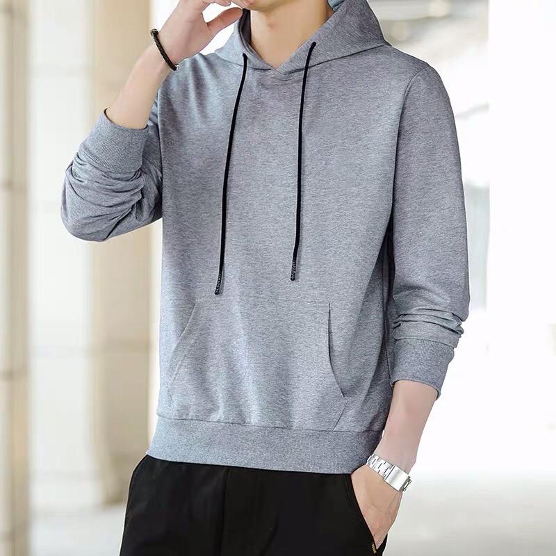 Áo Hoodie Nỉ Bông Trơn Form Rộng Unisex Nam Nữ Ulzzang KUN