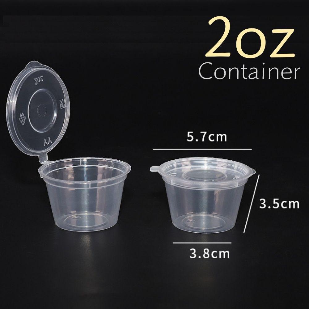 Hộp Đựng Nước Sốt Chất Liệu Nhựa Pp Màu Trong Suốt Dung Tích 2oz
