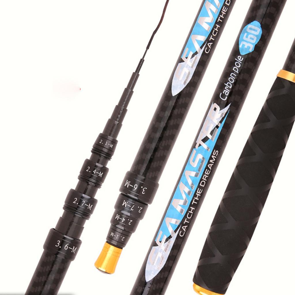 3.6m/4.5m/5.4m/6.3m Telescopic Fishing Rods Fishing Pole