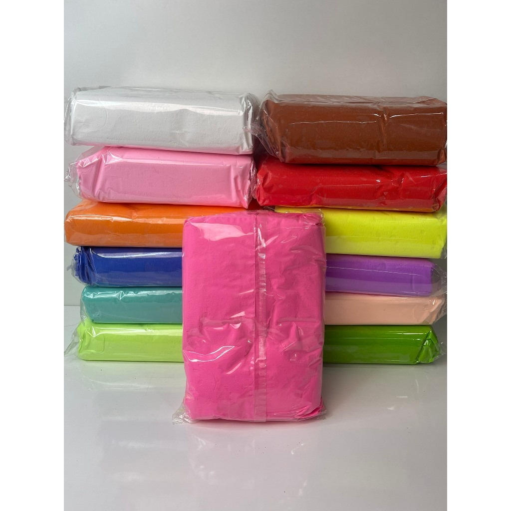 Đất sét đất nặn giá sỉ siêu nhẹ tự khô 500gr Full màu, đồ làm handmade/slime/DIY đồ chơi cho bé B195