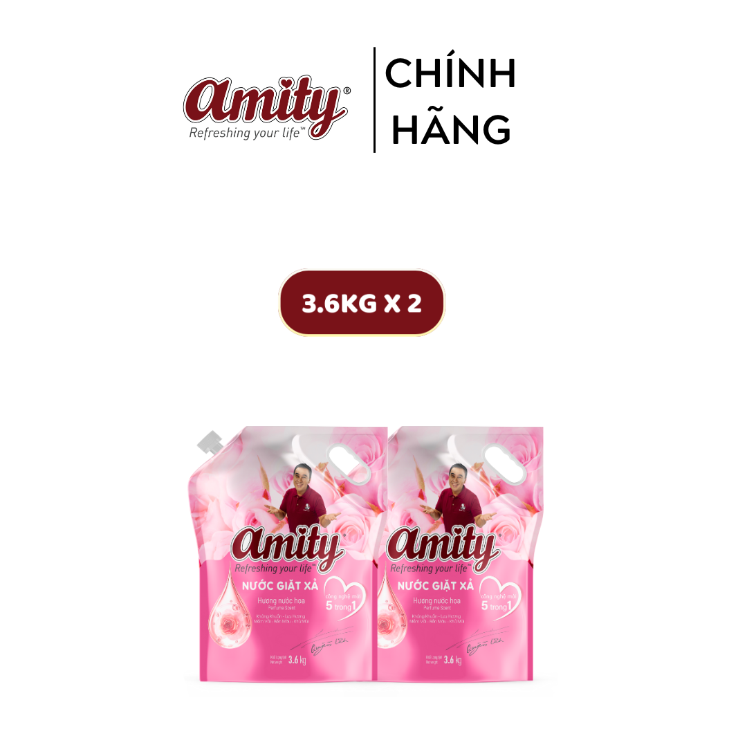 Combo 2 Túi Nước giặt xả Amity 3.6kg/túi - Làm Sạch Hiệu Quả