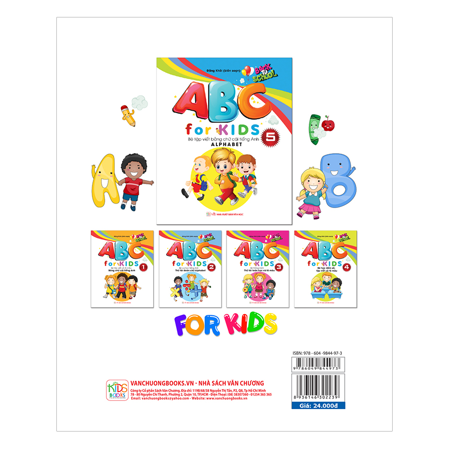 ABC For KIDS – Bé Tập Viết Bảng Chữ Cái Tiếng Anh Alphabet ( Quyển 5)