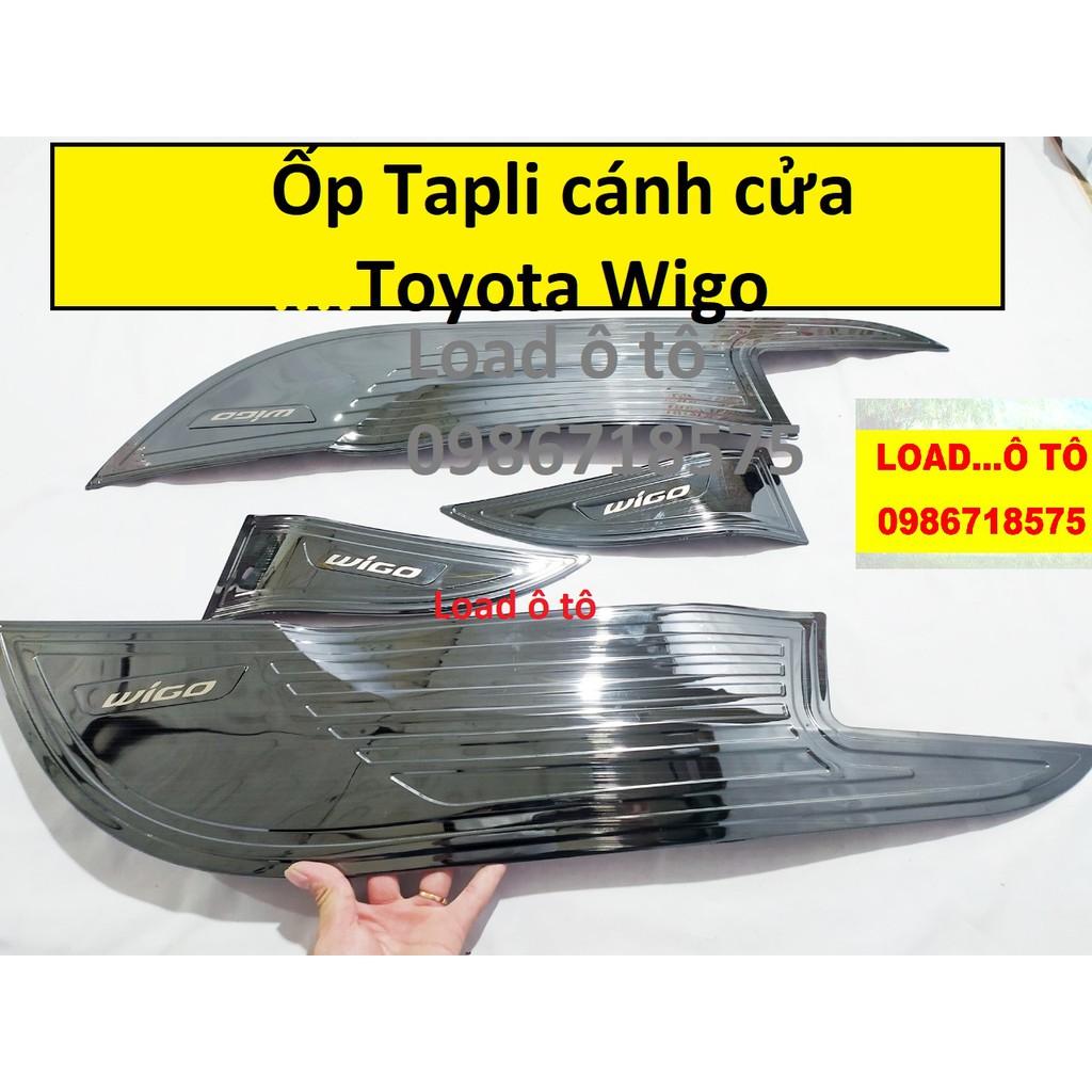Ốp Tapli Cánh Cửa Toyota WIGO 2023-2018 vân titan xước cao cấp